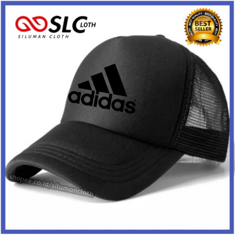 Topi Adidas Sport Trucker Jaring Full Black