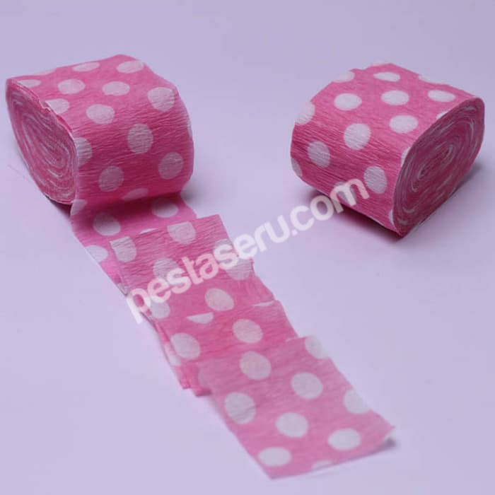 

Kertas krep Motif Polkadot isi 2 pcs ( 10 Meter )