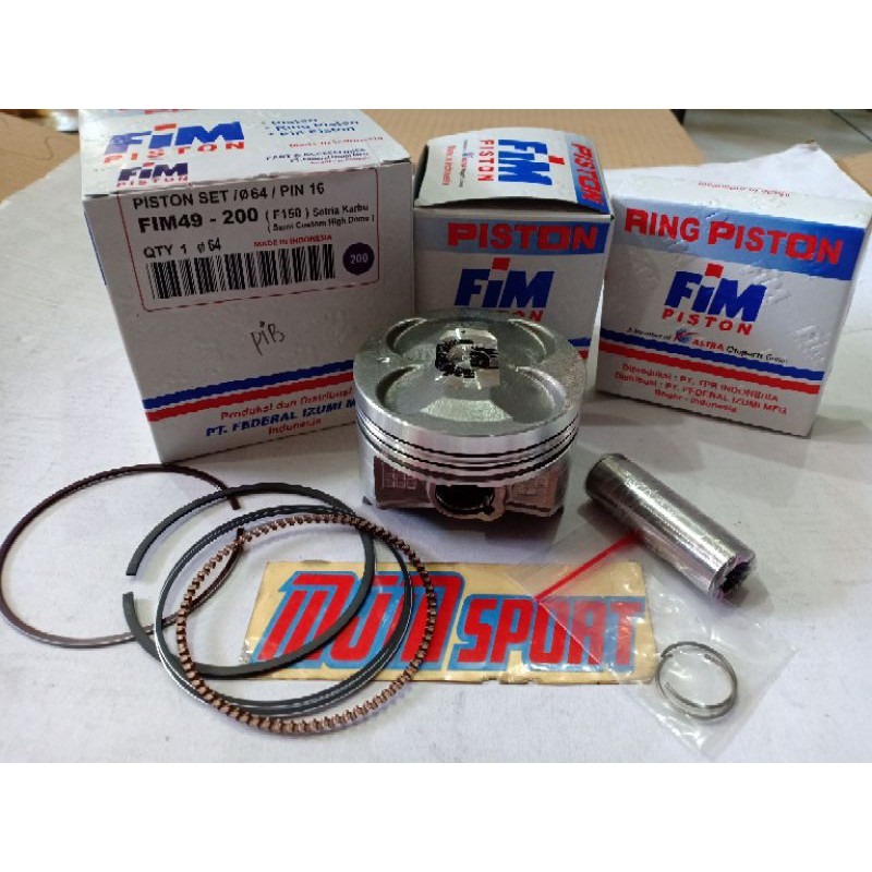 seher FIM satria Fu ukuran 64 pin 16 . piston FIM 64 pin 16 FU 150 karbu