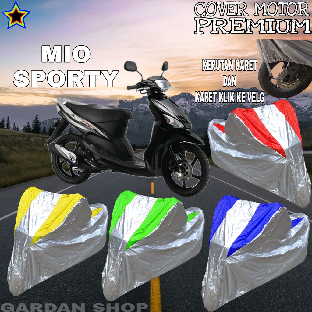 Sarung Motor MIO SPORTY Silver KOMBINASI Body Cover Mio PREMIUM