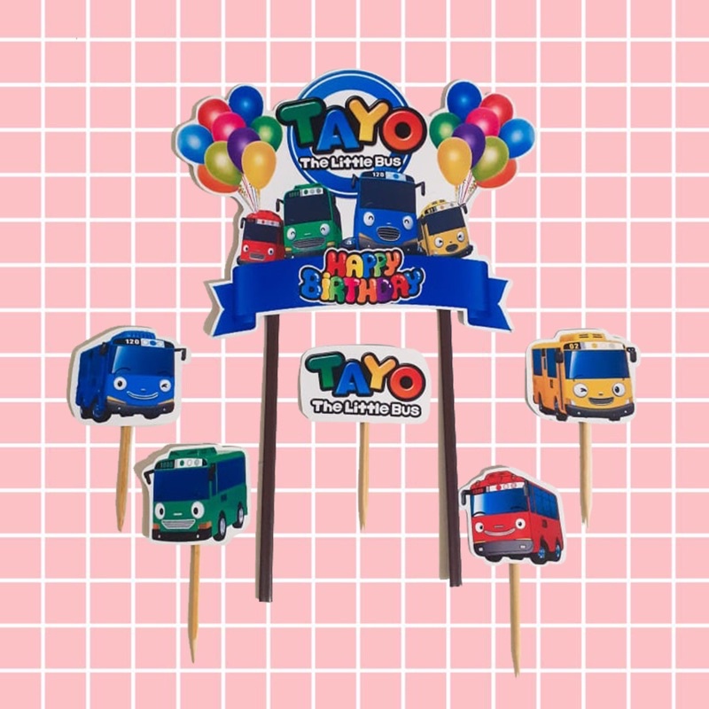 Cake Topper TAYO / Topper Kue TAYO / Hiasan Kue TAYO / HEY, TAYO
