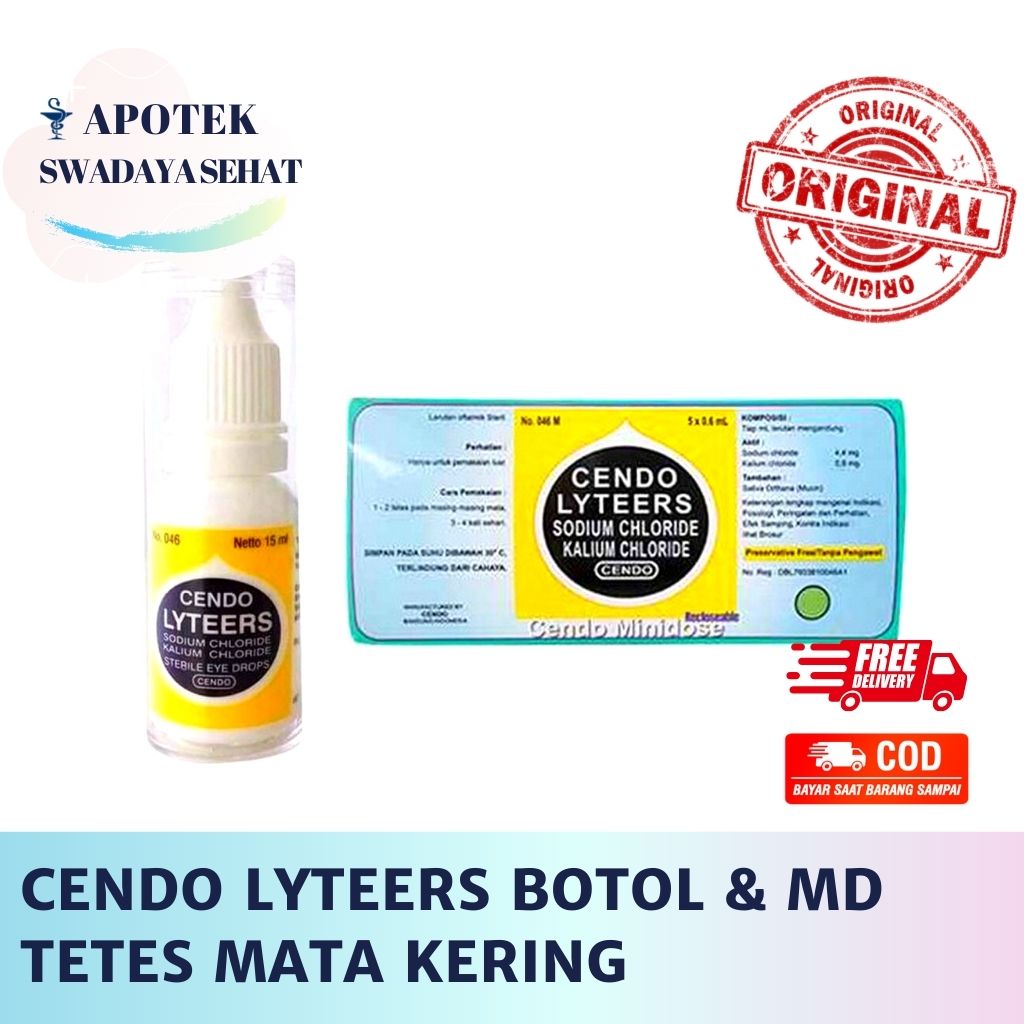 CENDO LYTEERS 15 ML Tetes Mata Botol &amp; Mini Dose MD - Cairan Mata Kering Softlense Minidose