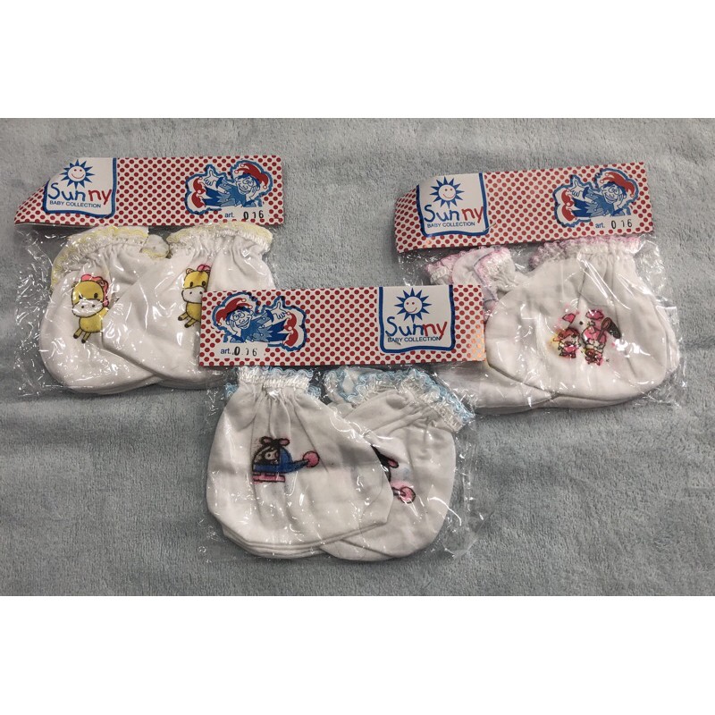 SARUNG TANGAN &amp; KAKI BAYI MAMIMU BON BON PETIT MARVELI SUNNY WARNA/PUTIH JUAL ECER(1Pasang) TERMURAH