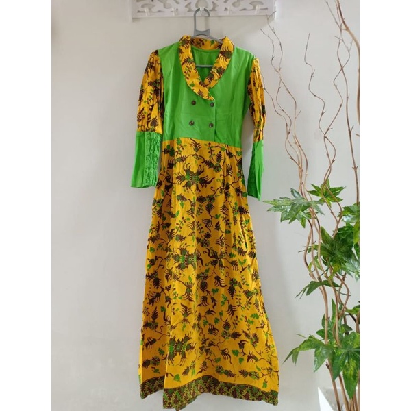 Preloved long dress batik tulis