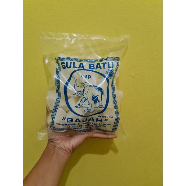 

Gula Batu Putih Cap Gajah Halal Kemasan 1 Kg