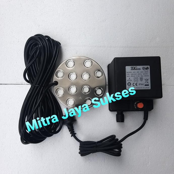 Mesin Kabut Mist Maker 12 Mata Bulat Embun Uap Humidifier Walet