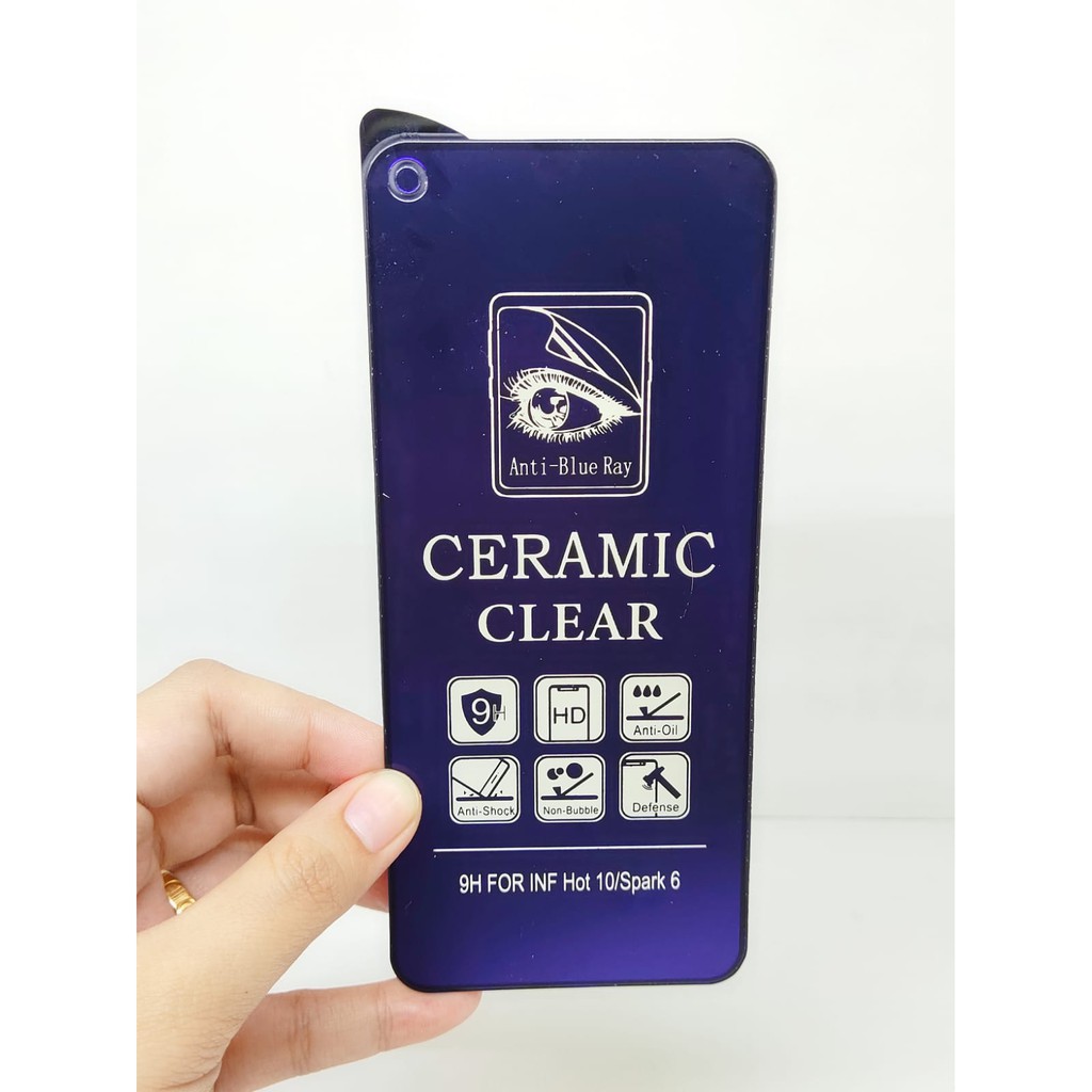 CMAB Ceramic Matte AntiBlue Infinix Hot 9 Hot 10 Hot 10S Hot 10 Pro Note 7 Lite S5 S5 Lite AntiGores Full Layar No Sidik