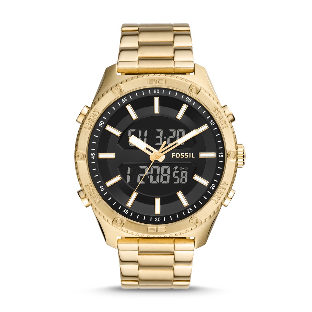 Fossil Brox Analogue-Digital Gold-Tone Stainless Steel Watch BQ2580