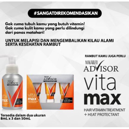 Makarizo Anti Frizz Spray Vita Max Pump Advisor Perawatan Rambut