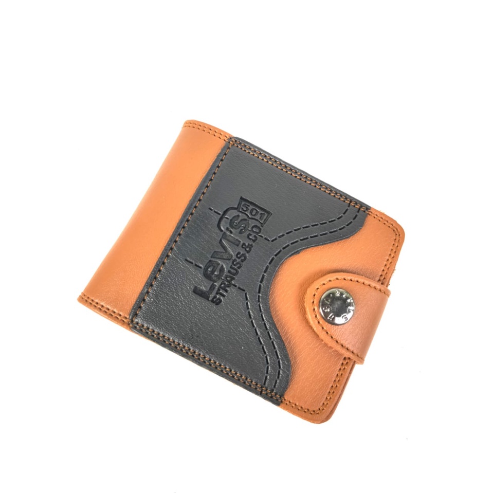 GRATIS ONGKIR - dompet kulit sintetis kombinasi Kancing M 0519 termurah dompet fashion pria dompet p