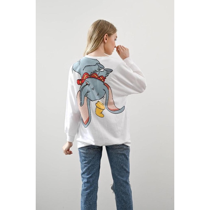 Closetlovers Zara Disney Dumbo Flying Dumbo Sweater + Free Masker _Termurah
