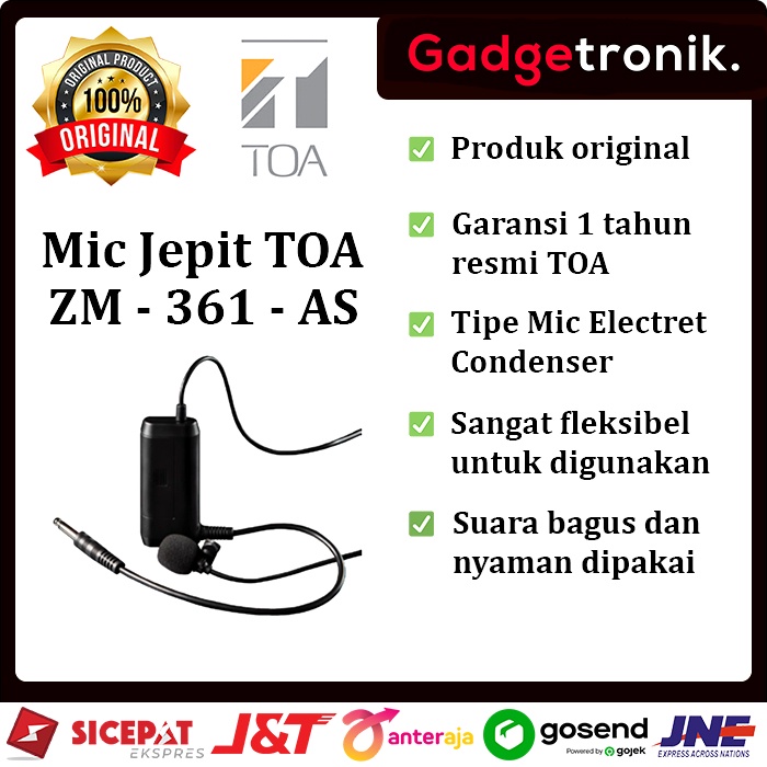 Mic Jepit TOA ZM-361-AS / Mikropon TOA ZM 361 AS / TOA ZM-361 AS