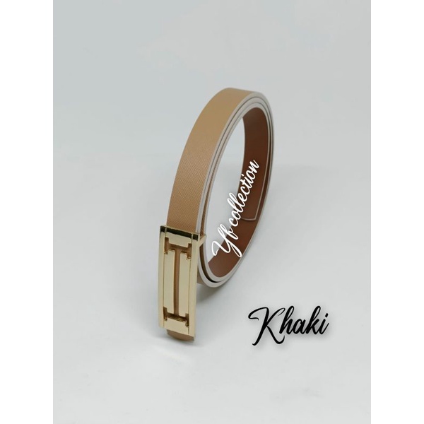 IKAT PINGGANG BELT DRESS SABUK WANITA PU COREA 2CM GOLD 033