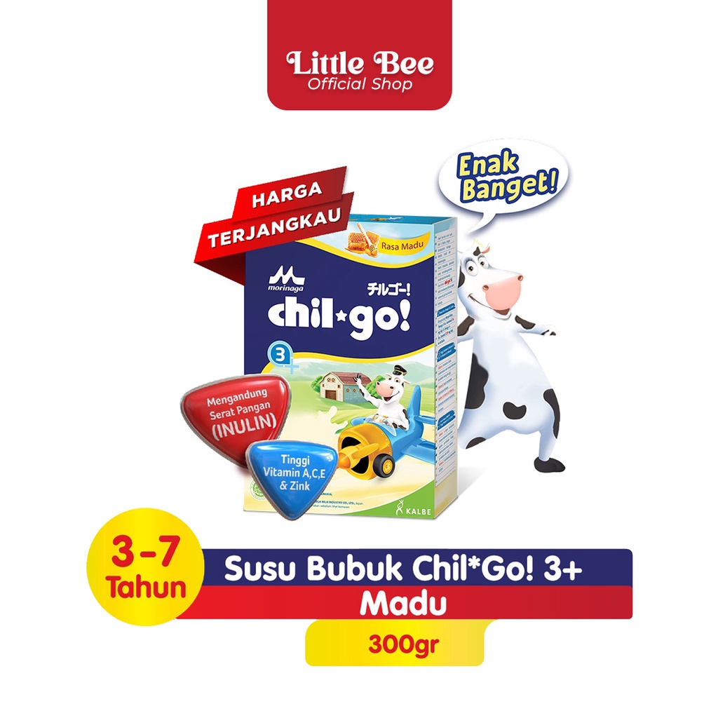 

Susu Bubuk Pertumbuhan Anak 3-12 Tahun | MORINAGA CHIL GO 3+ (300gr) | Rasa Madu