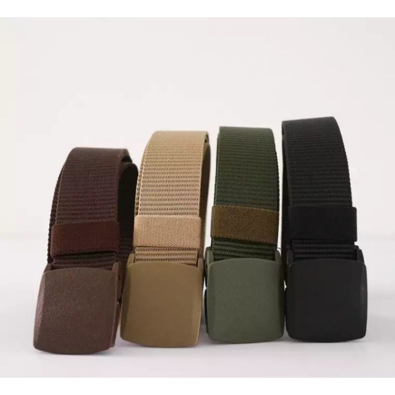 MPro Ikat Pinggang / Gesper Pria Auto Canvas Kain Nylon Tactical Anti Xray Anti Sensor Bandara