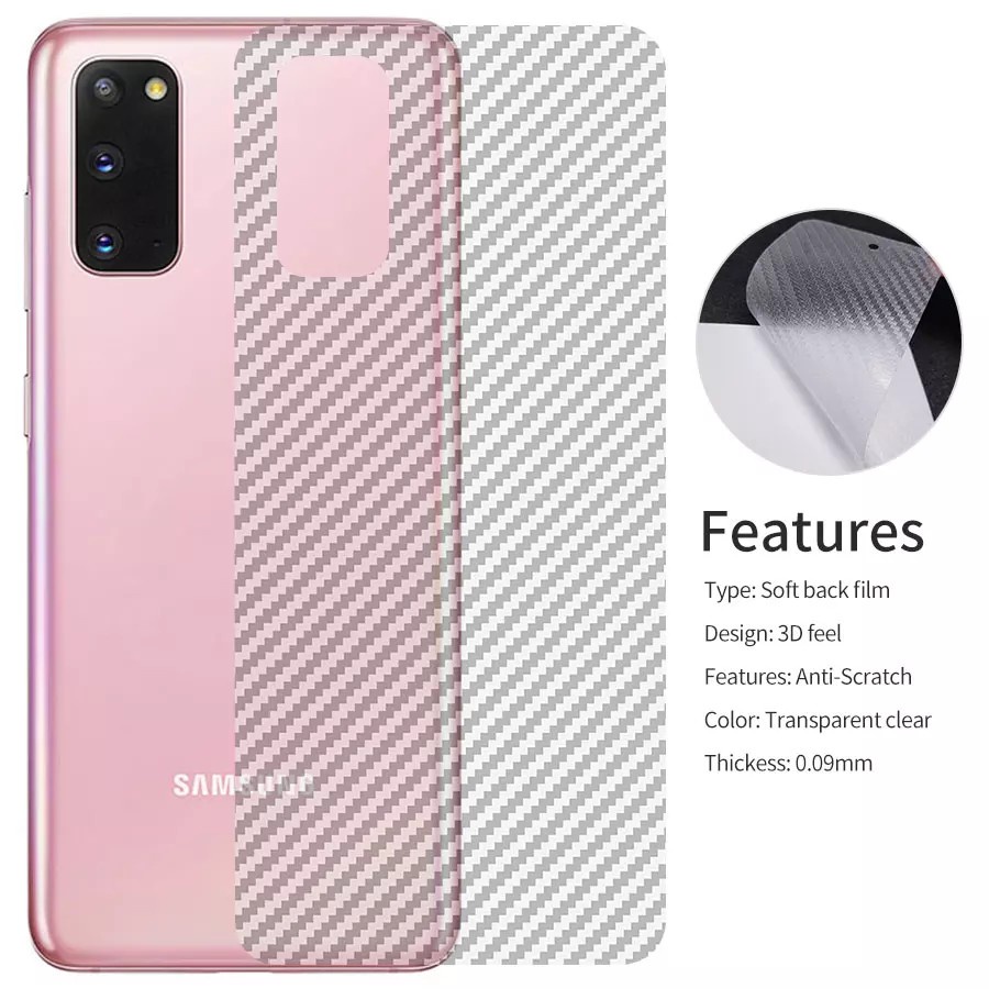 GARSKIN Sticker Carbon Samsung J8 A22 4G 5G S8 Plus S9 Plus S10 Plus Lite 2020 S20 FE Plus Ultra Note 20 Plus Ultra Skin Carbon Transparan Sticker Carbon