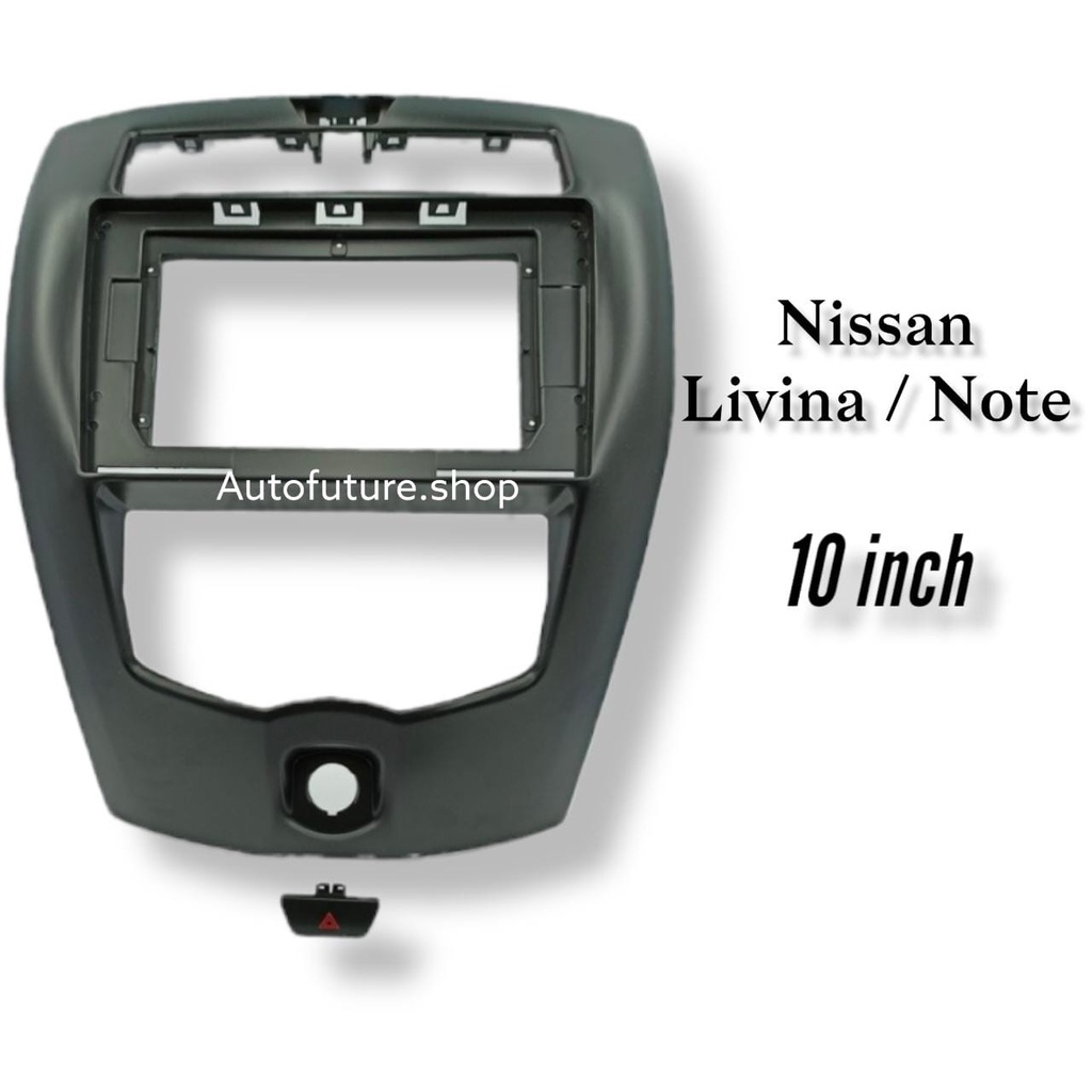 Frame Headunit Android 10'' Nissan Livina/Note + Free Soket