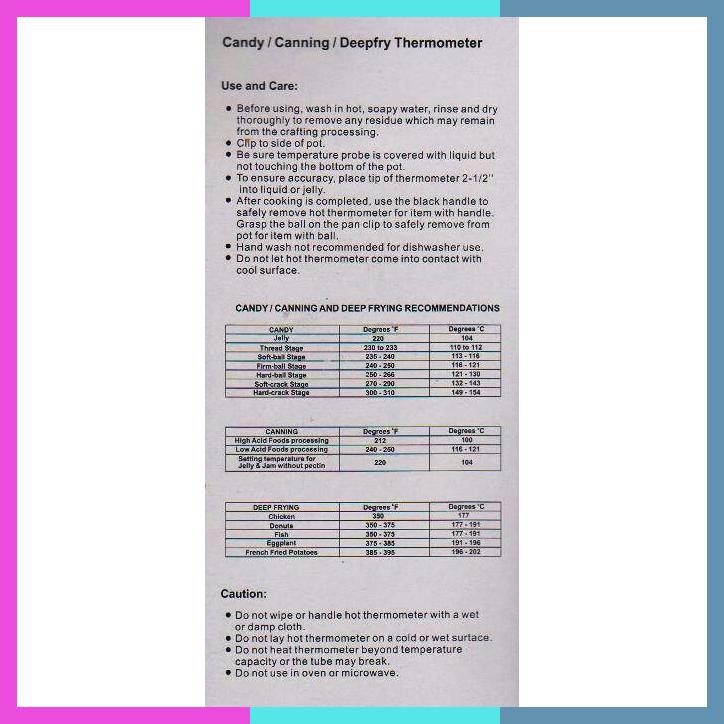Thermometer Candy Deep Fry