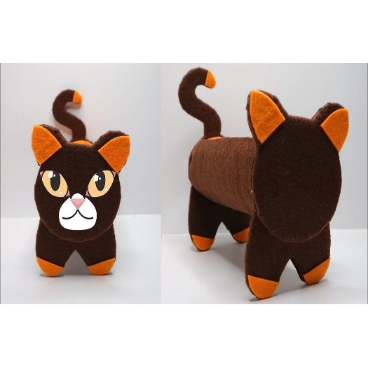 BEST PRODUCT  Celengan Flanel Karakter Hewan Kucing Cokelat / Celengan Kucing / Celengan Hias Karakt