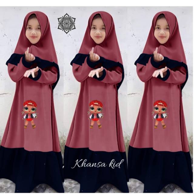 Ga khansa kids gamis anak murah LOL