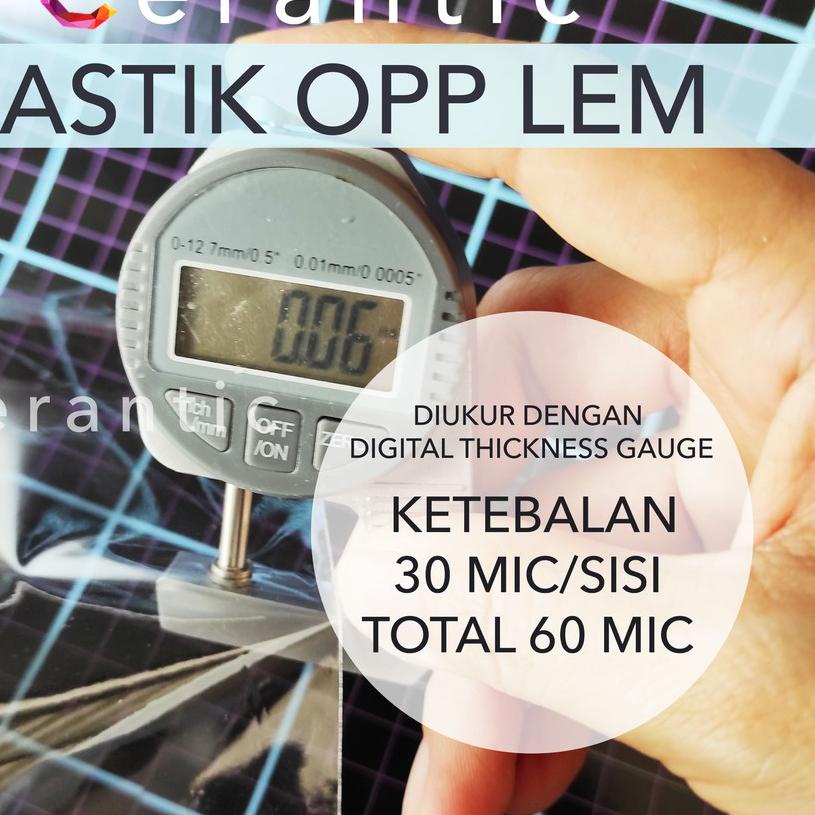 

☊ OPP LEM 18 x 35 +3 cm Plastik Seal Bening Bungkus Roti Undangan Baju 18x35 ➳