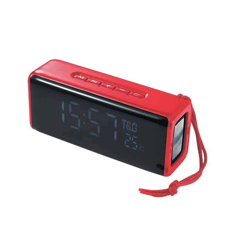 Tg174 Speaker Wireless Bluetooth Dengan Jam Alarm Radio Fm