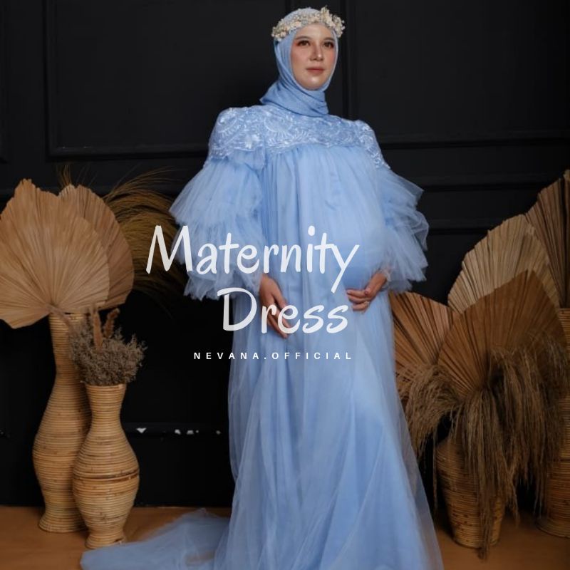 Maternity Dress by NVN | Maternity Dress Aurel | Dress Maternity | Baju Gaun Hamil | Foto Maternity