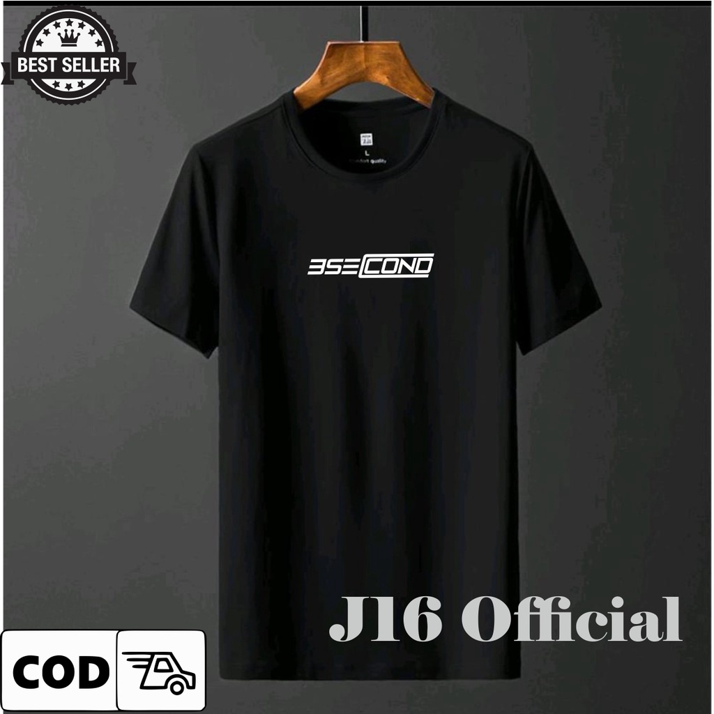 3SECOND T-shirt Kaos Pendek Distro Pria Bahan Cotton Combed 30s Terlaris