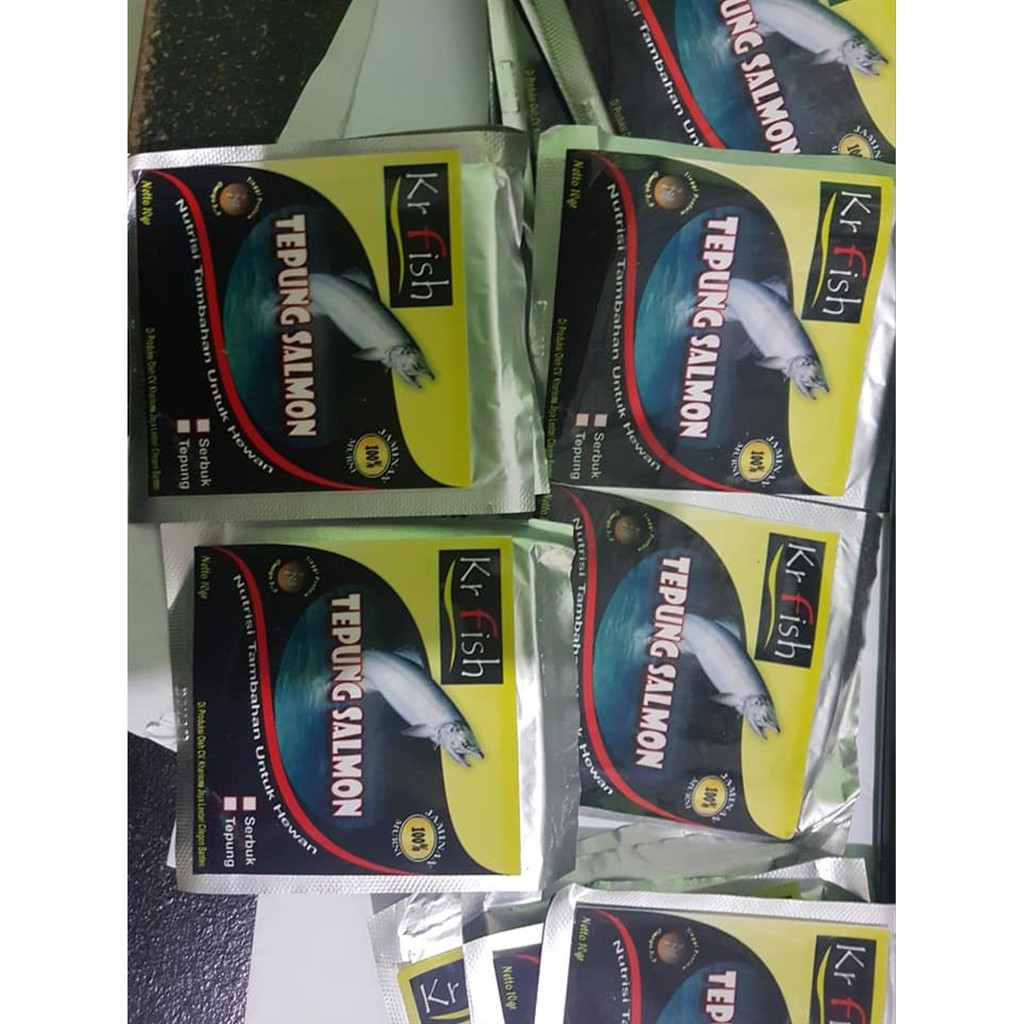 Tepung Ikan Salmon Murni / Umpan Ikan / Umpan Mancing Ikan Mas
