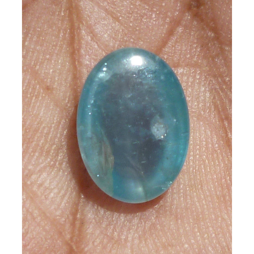 Oval Cabochon 5.04Ct Natural Untreated Sky Blue AQUAMARINE Cat's Eye, Good Color AQ011