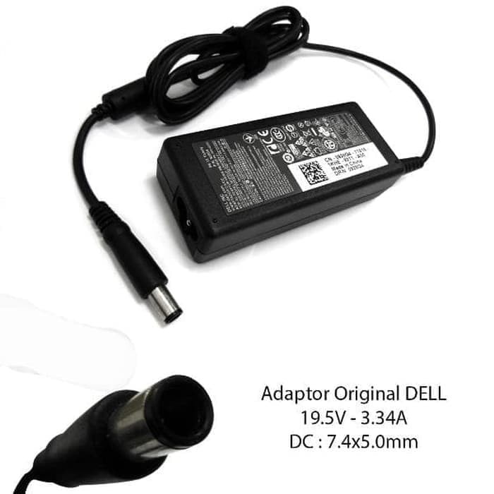 Adaptor Charger Original Dell 19,5v 3,34a 14R N4010 N4050 N4110 N5110