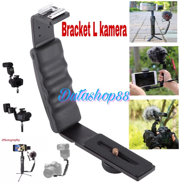 Bracket L kamera / bracket L 2 shoe flash