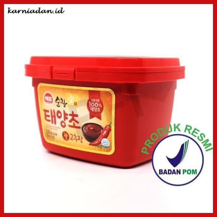 

gnidderdsaus- sajo gojuchang hot pepper sauce 500 gr (saus sambal korea ) -asliiiiii.
