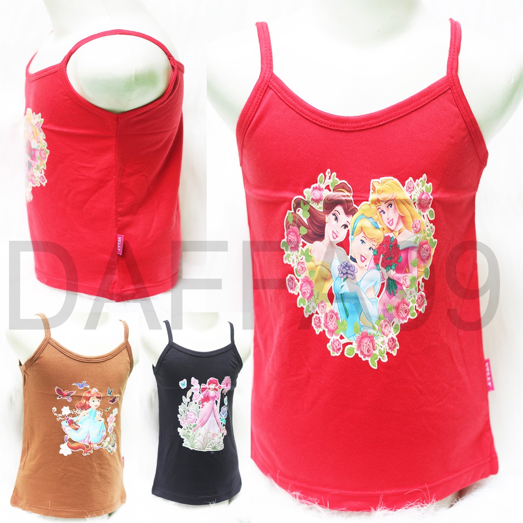 TANKTOP ANAK CEWEK TALI KECIL MOTIF KARTUN