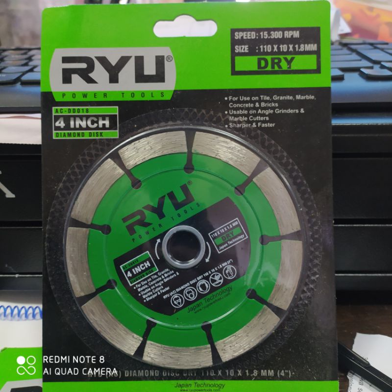 RYU Mata Potong Keramik 4 Inch