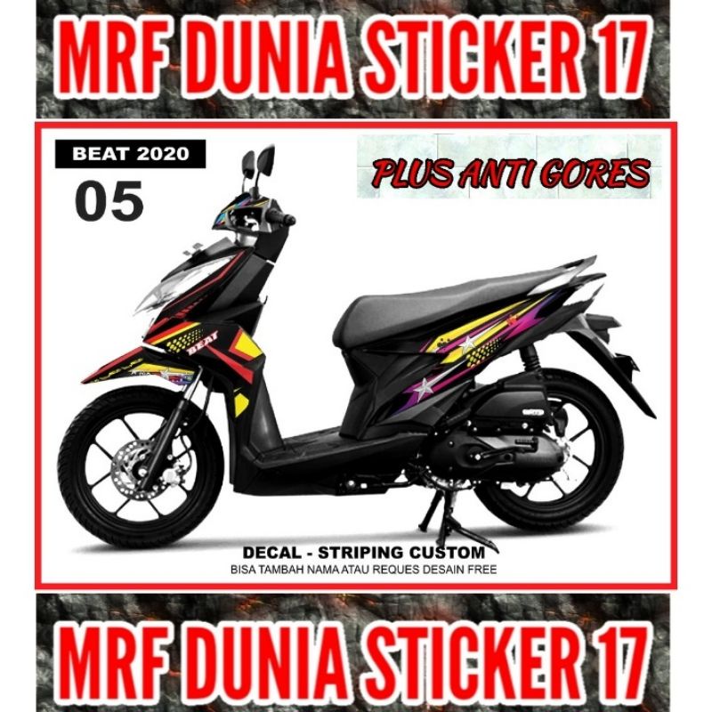 Sticker Decal Motor Beat 2020 Full Body dekal motor Beat 2020 Full Body Stiker Striping motor Beat 2
