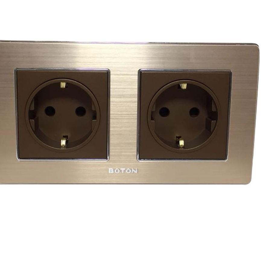 ✴ Boton Double Stop Kontak 16 Euro Socket K2-009 ⅍