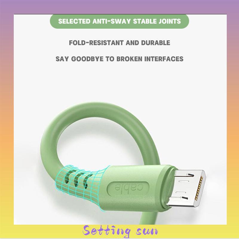 USB Fast Charging Data Cable Charger 1.8 MeterCocok ​untuk Apple Dan Android Kabel Pengisian TN TN