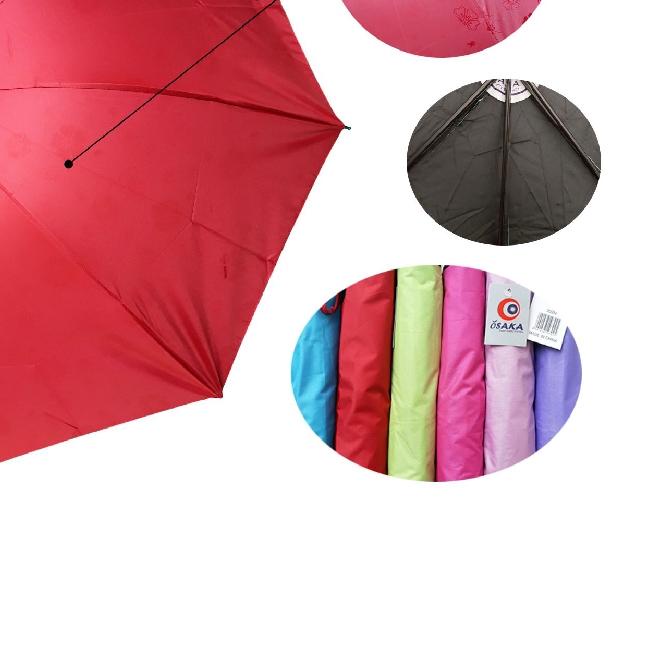 ⅎ Payung Lipat 4 Magic / Ajaib / 3D ANTI UV Lapisan dalam Hitam merk Osaka - OSK-302H ♚