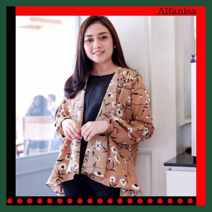 LONG OUTER / OUTER WANITA PANJANG 989 - PUTIH