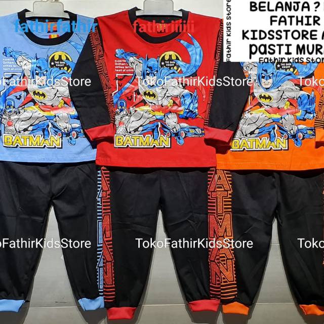 STELAN PANJANG BATMAN/BAJU TIDUR/PIYAMA ANAK