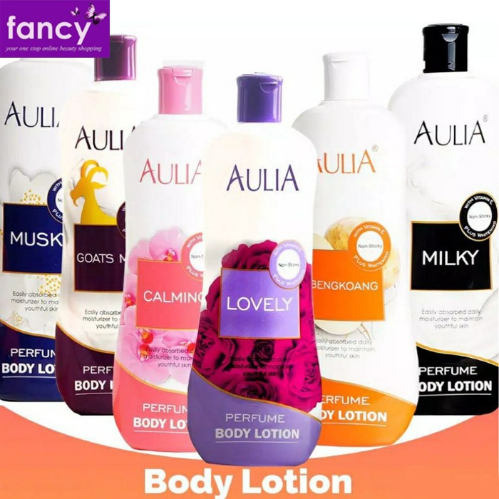 Aulia Perfume Body Lotion 600ml Milky / Goats Milk / Calming (Tidak Lengket)