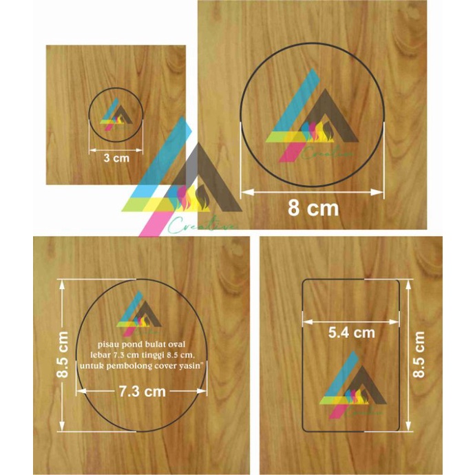 

Pisau bulat oval id card kartu nama pisau plong pond/ rule cutter round die cutting