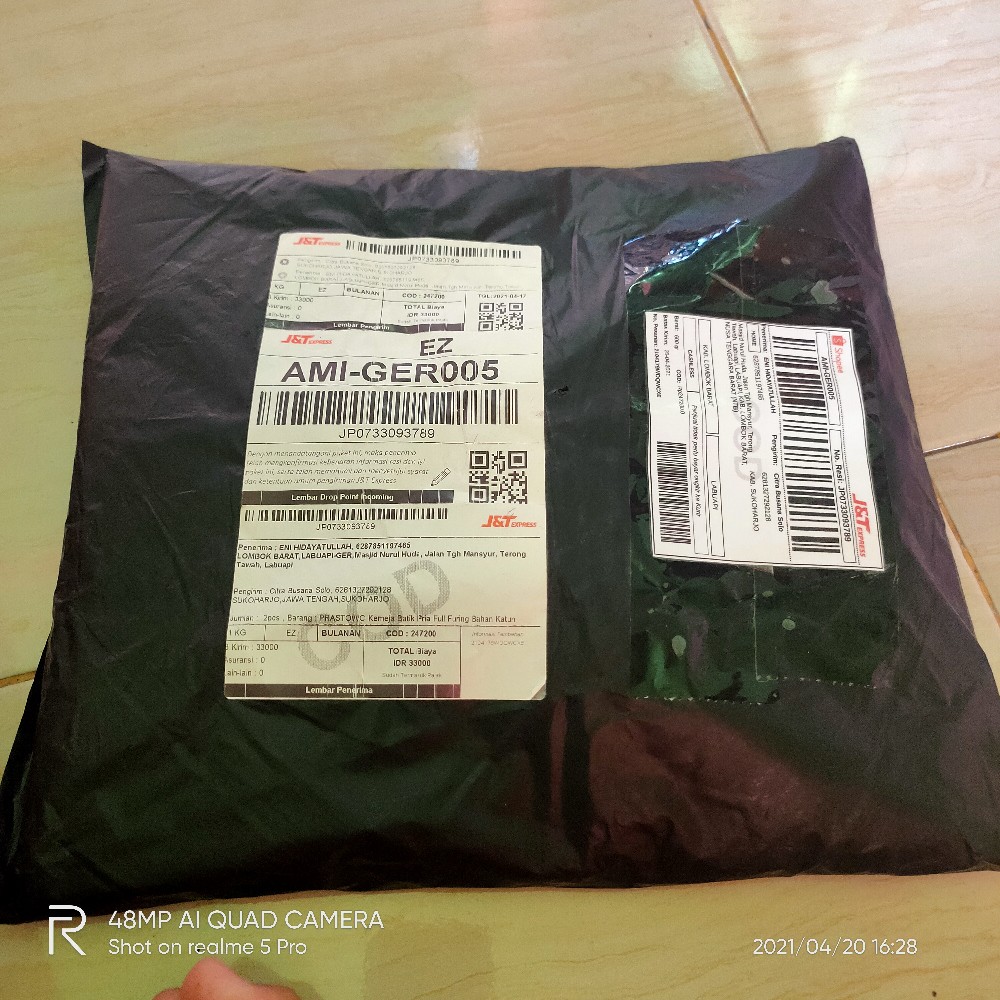 Parang Sekti Panjang Kemeja Batik Pria Katun Sragenan Full Furing