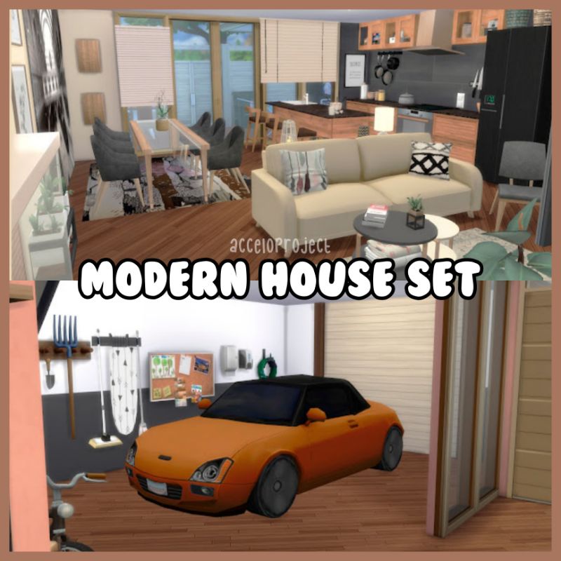 Jual THE SIMS 4 CC MOD MODERN HOUSE SET LENGKAP | PACK 4 | Custom ...