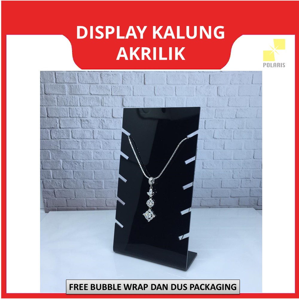 DISPLAY STAND KALUNG ACRYLIC - PAJANGAN ETALASE PERHIASAN TEMPAT KALUNG - DISPLAY MINI KALUNG AKSESORIS AKRILIK