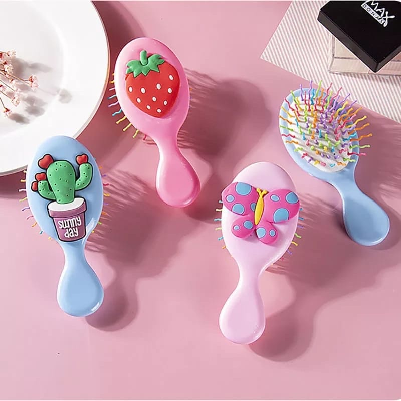 Sisir Anak Karakter 3D Anti Kusut Bentuk Oval Premium / Sisir Anti Kusut Anak Original 13cm / Sisir Rambut Pijat Anak / Sisir Kesehatan-7