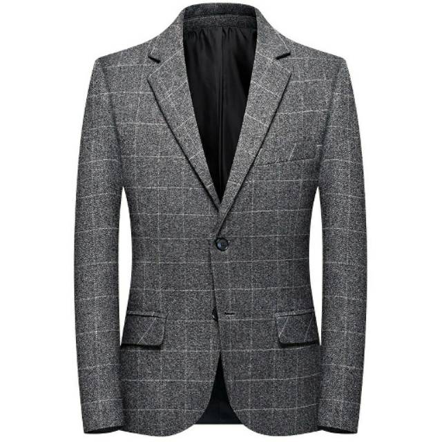 Blazer Casual Pria Motif