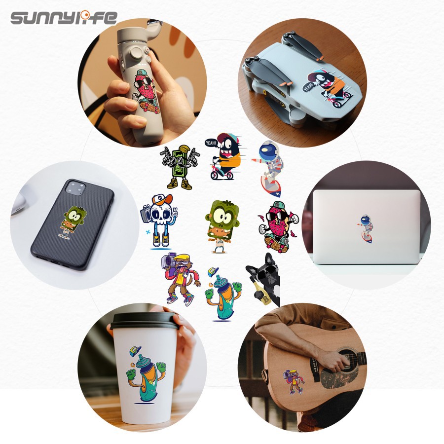 Sunnylife Stickers Cool Trendy PVC Decals for Gadget Drone and OM5