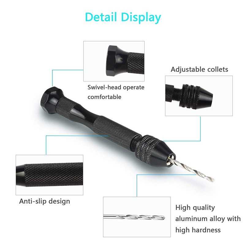 TD-DFA HIAIM Bor Tangan Manual HSS Twist Drills + 25 Mata Bor Mini - MDBK5